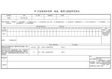 管道泵三级保养记录表