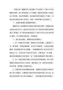 一季度党建工作总结