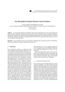 Face Recognition Using the Discrete Cosine Transform