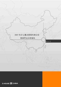 2008年沪上营销代理公司营销手法分析报告