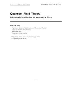 David.Tong.Quantum.Field.Theory