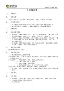 人员招聘流程