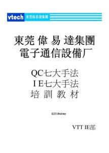 东莞伟易达集团电子通信设备厂QC七大手法丶IE七大手法培训教材