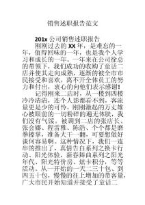 銷售述職報告范文_0