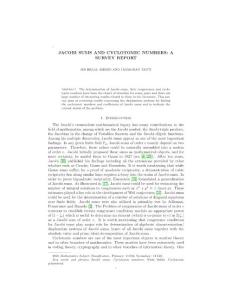 201906.09960v1 Jacobi sums and cyclotomic numbers： A survey report, Md. Helal Ahmed, Jagmohan Tanti