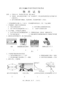 2011年湛江市中考物理试题