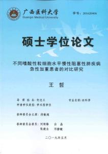 不同嗜酸性粒细胞水平慢性阻塞性肺疾病急性加重患者的对比研究