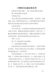 計算機司法鑒定意見書