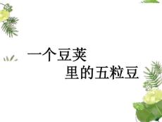 一個豆莢里的五粒豆