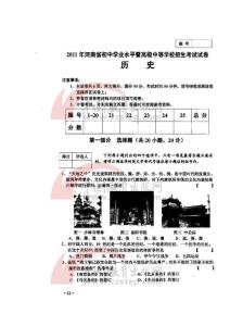 2011年河南省历史中考试题