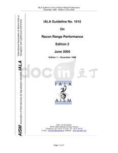 IALA Guideline-1010 On Racon__ Edi-2 June 2005