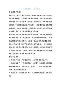 win7無敵系統——影子系統