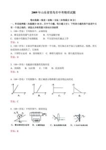 【精品文档】2009年中考物理试题集-青岛（整理）