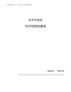 水平尺项目可行性研究报告（总投资2000万元）（11亩）