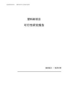塑料刷项目可行性研究报告（总投资11000万元）（47亩）