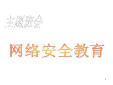 主题班会：网络安全教育ppt课件