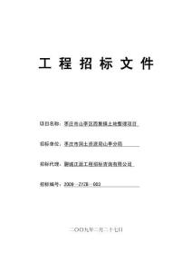 西集土地整理項(xiàng)目招標(biāo)文件