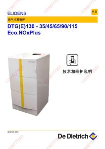 法國德地氏落地鍋爐DTG(E)130 - 35 45 65 90 115安裝和維護調試使用說明書