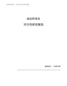 组合秤项目可行性研究报告（总投资14000万元）（64亩）