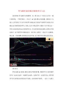 黑马跳栏涨停板打板模型买入法