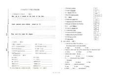 六年級(jí)英語(yǔ)五月份月考測(cè)試題