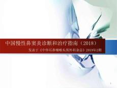 中国慢性鼻窦炎诊断和治疗指南ppt参考幻灯片