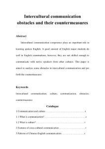 Intercultural communication obstacles and their countermeasures