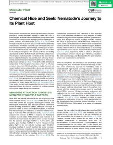 Chemical Hide and Seek_Nematode´s Journey to Its Plant Host