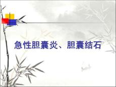 急性胆囊炎、胆囊结石 PPT