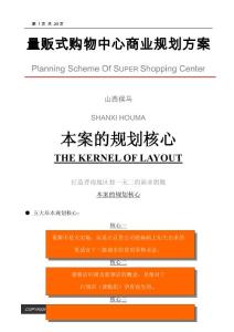 量贩式购物中心商业规划方案
