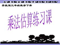 《两位数乘两位数的乘法口算估算练习》课件苏教版三年级下册数学课件