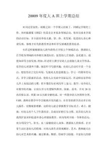 20009年度大A班上学期总结