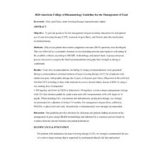 2020风湿病协会痛风管理指南