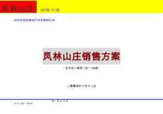 《鳳林山莊銷售方案》