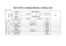 享受工伤保险定期待遇人员资格认证表