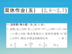 課堂內外九年級數學下冊雙休作業五2.6_2.7課件新版湘教版0104153
