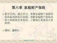 第六章家庭財產保險知識課件