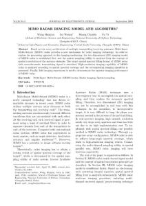 [Huajun Wang]MIMO RADAR IMAGING MODEL AND ALGORITHM