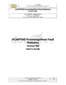 Fault Statistics TFAU_UGD