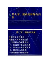 第7章税收的转嫁与归宿