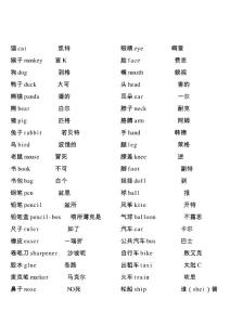 三年级英语单词汉语谐音标注.