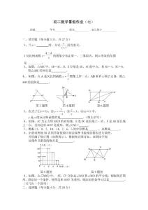 初二数学暑假作业（7）