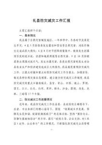 禮縣2011年防災減災工作匯報