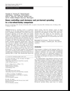 Genes controlling seed dormancy and pre-harvest sprouting