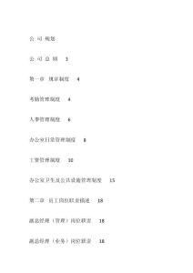 公司规制度及简介