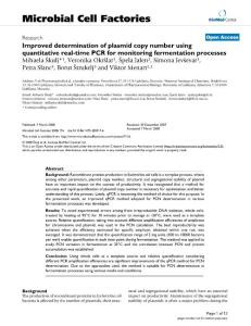 Improved determination of plasmid copy number using