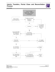 COST Interim Transfers, Period Close and Recon Process