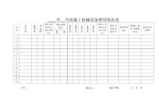 施工機械設備使用狀況表