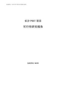 长沙POCT项目可行性研究报告参考模板
