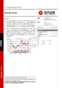 持倉量不忽悠——滬深300指數期+貨周報